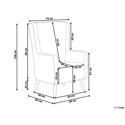Beliani Oorfauteuil ONEIDA - Paars Fluweel -ZitMeester ComfortDesign 2719461da80643cf89ffa5f3f9a9126d