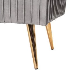 Beliani Hocker PATERSON - Grijs Fluweel -ZitMeester ComfortDesign 275bb4cd90454ed087821d2588a88336