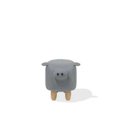 Beliani Dierenhocker PIGGY - Grijs Polyester -ZitMeester ComfortDesign 27778be01d95480b812c3ac302ef2553