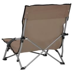 VidaXL Strandstoelen 2 St Inklapbaar Stof Taupe -ZitMeester ComfortDesign 29242be26ffe4d4a9b6e3a606b10b949