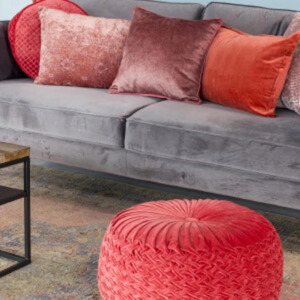 Hoyz Collection - Poef P710 Roze - 50x50x50 3 Hoyz Collection - Poef P710 Roze - 50x50x50 - Image 2