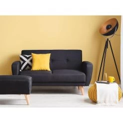 Beliani Ottomaan FLORLI - Zwart Polyester -ZitMeester ComfortDesign 2c829d186e4f4cf1b13cc0603e660663