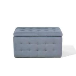 Beliani Ottomaan MICHIGAN - Grijs Fluweel -ZitMeester ComfortDesign 30b58d24508e439c8c02d40684e263d6