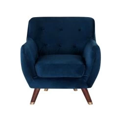 Beliani Fauteuil BODO - Blauw Fluweel -ZitMeester ComfortDesign 3104db92ac52462a93c2dfffe835315a