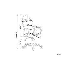 Beliani Bureaustoel ICHAIR - Blauw Polyester 8 Beliani Bureaustoel ICHAIR - Blauw Polyester -ZitMeester ComfortDesign 313ef94026f64c95820b16a2c7ef39d5