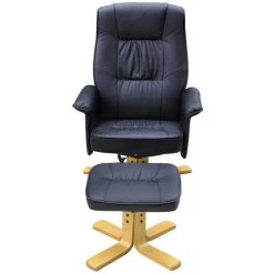 VidaXL Fauteuil Met Voetenbankje Kunstleer Zwart -ZitMeester ComfortDesign 34d25822568b44babe7a1b3385f1cfd4