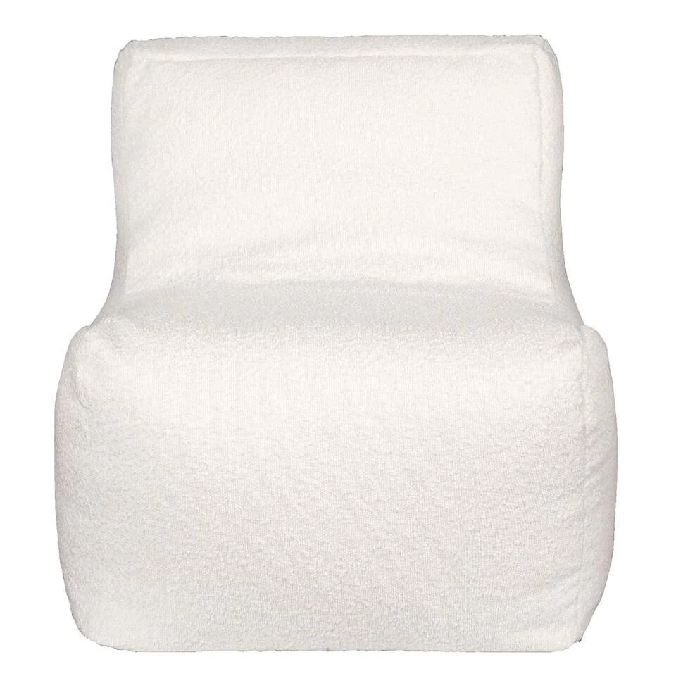 Loungestoel Bouclé - Off White - 80x60x65 Cm 4 Loungestoel Bouclé - Off White - 80x60x65 Cm - Image 2