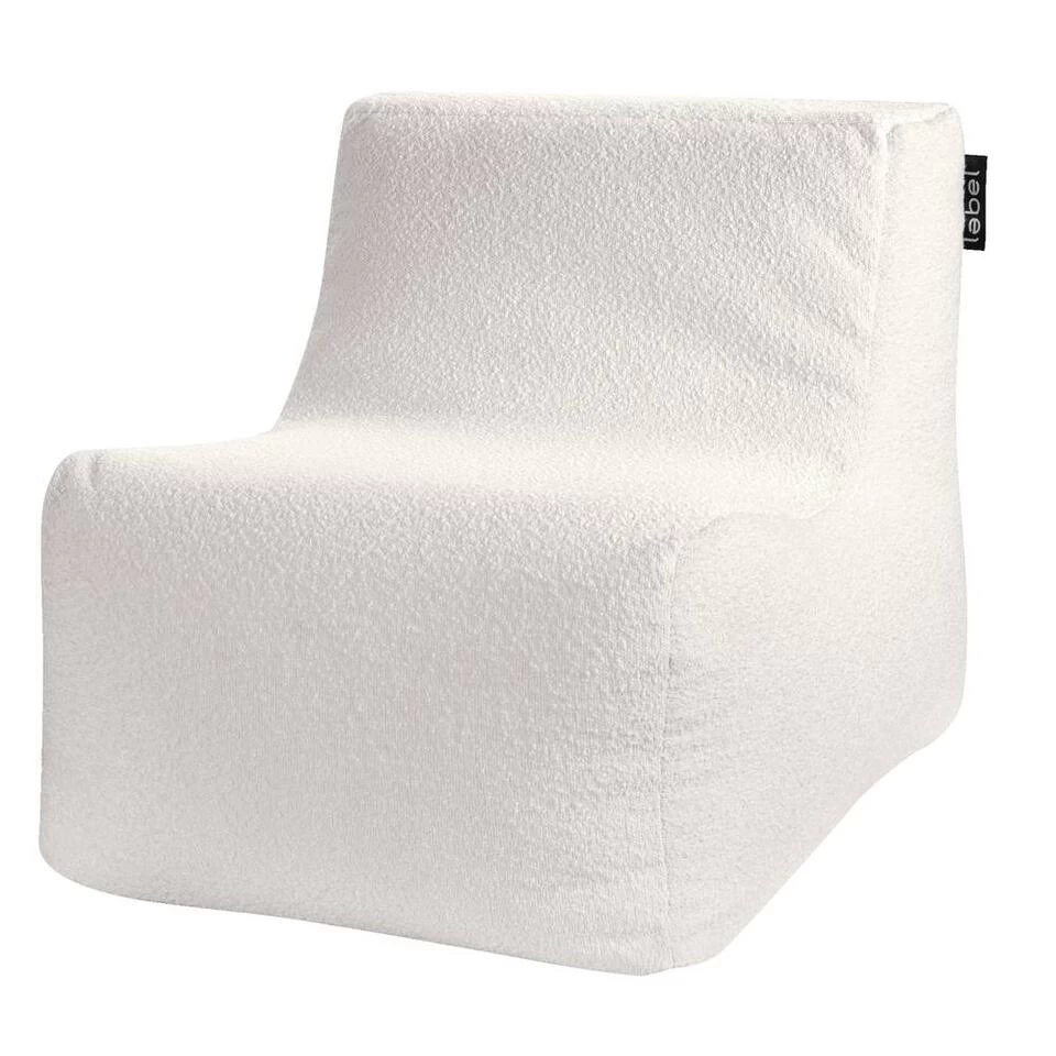 Loungestoel Bouclé - Off White - 80x60x65 Cm 3 Loungestoel Bouclé - Off White - 80x60x65 Cm