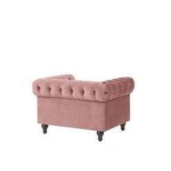 Beliani Fauteuil CHESTERFIELD - Roze Fluweel -ZitMeester ComfortDesign 35c6cb1dcf8940e8b2cebffda5f80d4e