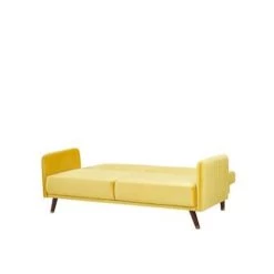 Beliani Driezitsbank - SENJA Geel Fluweel -ZitMeester ComfortDesign 367603e5d2bb49f0855cbd2db963d2d4