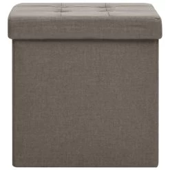 VidaXL Opbergkruk Inklapbaar Kunstlinnen Taupe -ZitMeester ComfortDesign 3e4346de92bb49f4b6cfedf67049e556
