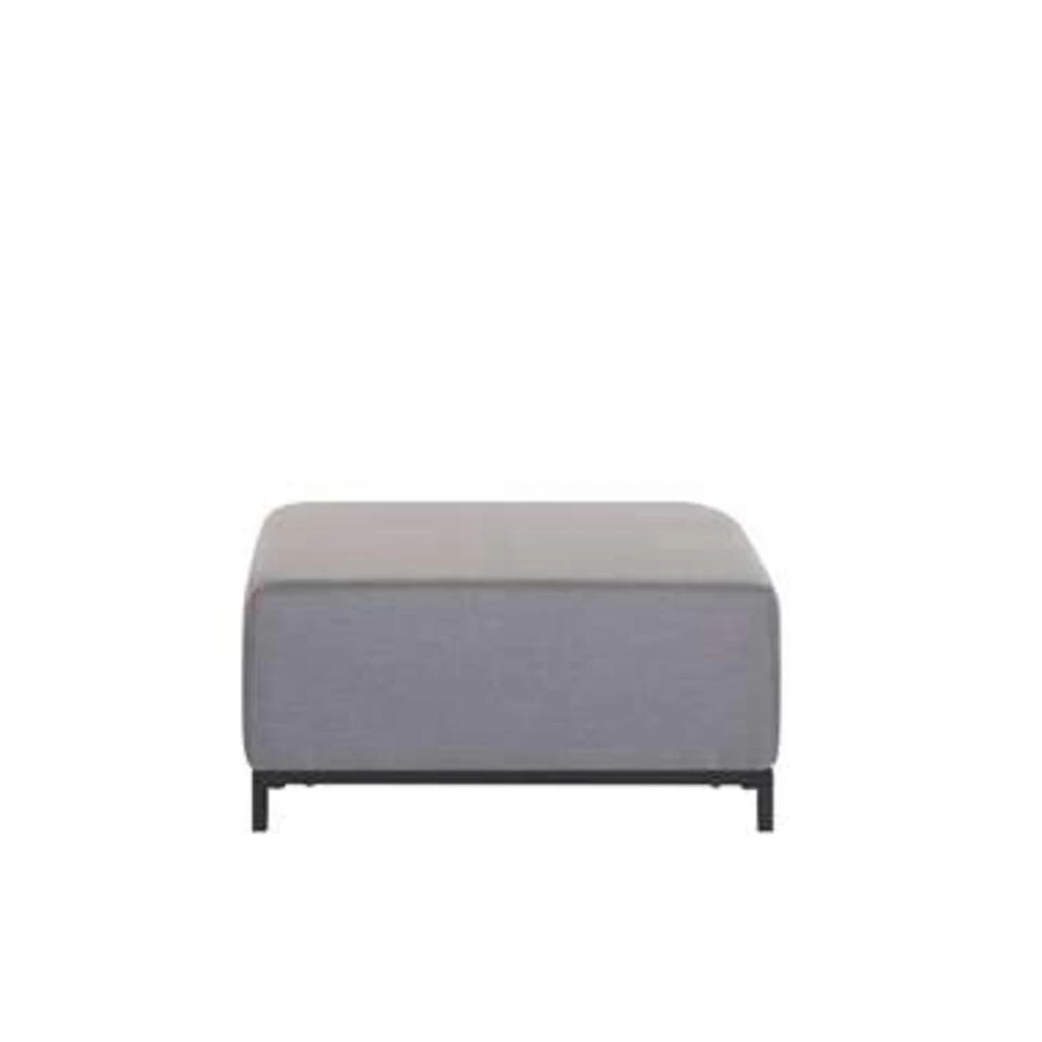 Beliani Ottomaan ROVIGO - Grijs Polyester 6 Beliani Ottomaan ROVIGO - Grijs Polyester - Image 4