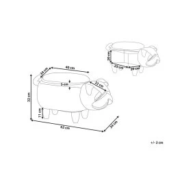 Beliani Dierenhocker PUG - Grijs Fluweel -ZitMeester ComfortDesign 3f6b124defba448dbe7b22b839088a2f