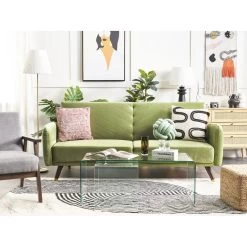 Beliani Driezitsbank - SENJA Groen Fluweel 7 Beliani Driezitsbank - SENJA Groen Fluweel -ZitMeester ComfortDesign 3f97819c94af43bba3d6a437d79fc214