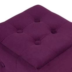 Beliani Poef WISCONSIN - Paars Fluweel -ZitMeester ComfortDesign 40819e3069d34923bdad4d0ab5cb1dcb