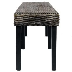 VidaXL Bankje 160 Cm Natuurlijk Kubu Rattan En Massief Mangohout Zwart -ZitMeester ComfortDesign 414c8f07c24c4921993ae87dac5da78d