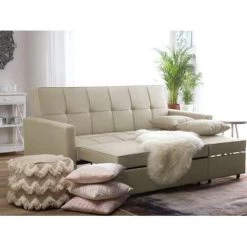 Beliani Slaapbank - GLOMMA Beige Polyester 9 Beliani Slaapbank - GLOMMA Beige Polyester -ZitMeester ComfortDesign 4249d37b50944ae487c6c3697efc6f19