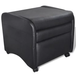 VidaXL Fauteuil Inklapbaar Kunstleer Zwart -ZitMeester ComfortDesign 42c7faf915294f57859590691c378714
