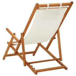 VidaXL Strandstoel Inklapbaar Massief Eucalyptushout En Stof Crème 8 VidaXL Strandstoel Inklapbaar Massief Eucalyptushout En Stof Crème -ZitMeester ComfortDesign 453ab6aafaca4c6eb483059a8035bd39