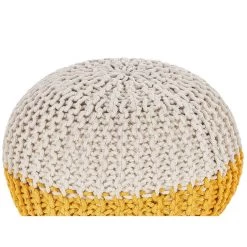 Beliani Poef CONRAD - Geel Katoen -ZitMeester ComfortDesign 454fbc1d22664f04b41ed64af03fdc48