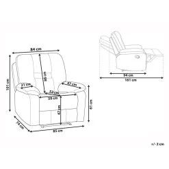 Beliani Fauteuil BERGEN - Grijs Polyester 8 Beliani Fauteuil BERGEN - Grijs Polyester -ZitMeester ComfortDesign 4643cd76610c48b1a88c98ffd1826480