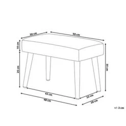 Beliani Hocker TAKOMA - Grijs Fluweel -ZitMeester ComfortDesign 47ff339ab4264805b8eb6b9e155a9b72