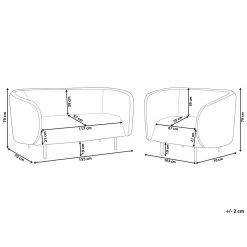 Beliani Zitgroep LOEN - Beige Polyester -ZitMeester ComfortDesign 48ef49dbee5c435aaa0969a9e1c4e151