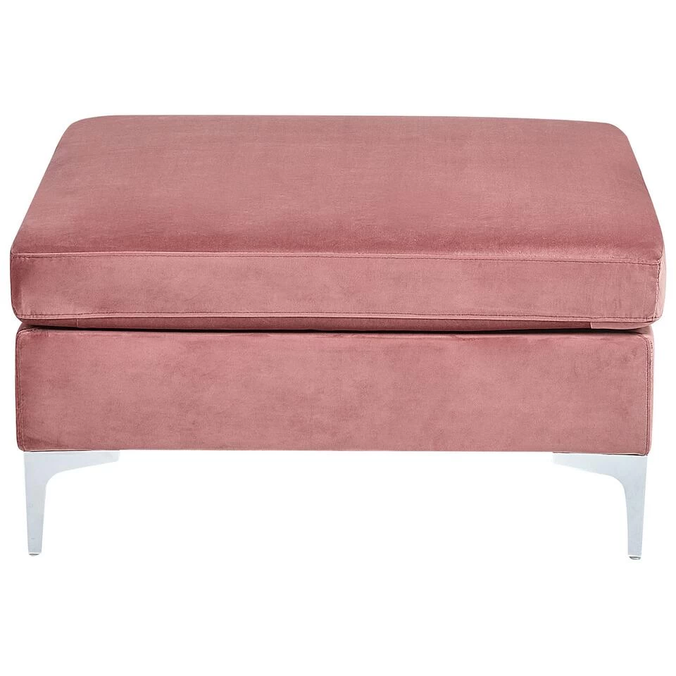 Beliani Ottomaan EVJA - Roze Fluweel 6 Beliani Ottomaan EVJA - Roze Fluweel - Image 4