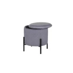 Beliani Hocker WENONA - Grijs Fluweel -ZitMeester ComfortDesign 4b0f92396435489f944c2d341f4d6fee