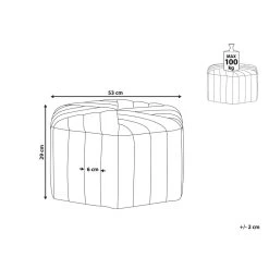 Beliani Poef MURIETTA - Roze Fluweel -ZitMeester ComfortDesign 4dc57706e6b64a5e9f09b1a68d8e0ffc