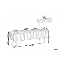 Beliani Hocker PATERSON - Blauw Fluweel -ZitMeester ComfortDesign 4f7338927a384794bfb4e3d439030ed8