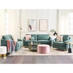 Beliani Fauteuil TROSA - Groen Polyester -ZitMeester ComfortDesign 4fb3396e05d34db984b15b144349c5c9