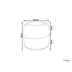Beliani Poef DALAMA - Zwart Katoen, Jute -ZitMeester ComfortDesign 4fff93e729b144289c11dc5365a0e609