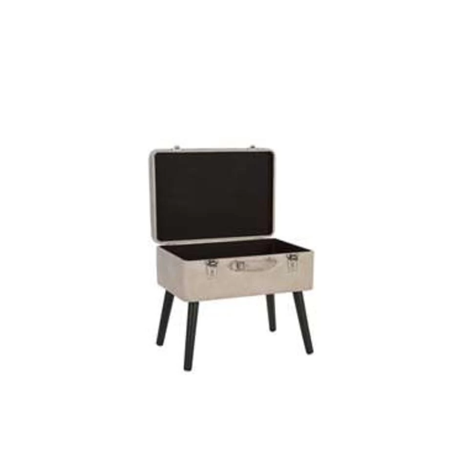 Beliani Hocker MALLARD - Beige Kunstleer 4 Beliani Hocker MALLARD - Beige Kunstleer - Image 2