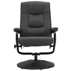 VidaXL Fauteuil Verstelbaar Met Voetenbankje Stof Donkergrijs -ZitMeester ComfortDesign 50f1a56aa5464da881db44ee1c2103fc