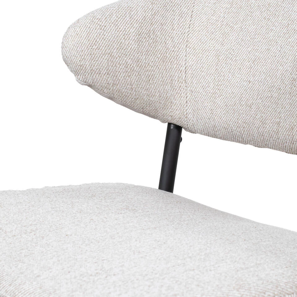 Giga Meubel Eetkamerstoel Beige - Stof - 49x57x84cm - Stoel Charlotta 6 Giga Meubel Eetkamerstoel Beige - Stof - 49x57x84cm - Stoel Charlotta - Image 4