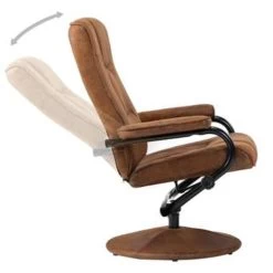 VidaXL Televisiefauteuil Met Voetenbankje Kunstsuède Bruin 8 VidaXL Televisiefauteuil Met Voetenbankje Kunstsuède Bruin -ZitMeester ComfortDesign 537c1a727aa1484ca23b5a3580370016