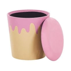 Beliani Poef MOUSEE - Beige Fluweel -ZitMeester ComfortDesign 53c244b6631843799c5a391ad5ebaa03