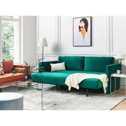 Beliani Driezitsbank - EKSJO Groen Fluweel 9 Beliani Driezitsbank - EKSJO Groen Fluweel -ZitMeester ComfortDesign 544e3e67f6fb48afb9ac8f7dfeb27896