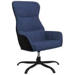 VidaXL Relaxstoel Met Voetensteun Stof Blauw -ZitMeester ComfortDesign 553caefc2c474f2095bb26962563cfbe