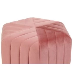 Beliani Poef MURIETTA - Roze Fluweel -ZitMeester ComfortDesign 5599d1bdc7e84135b62f87221e2d21e2