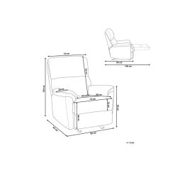 Beliani TV-fauteuil EVERTON - Bruin Polyester -ZitMeester ComfortDesign 59244a09e9254a83b3219053fe651619