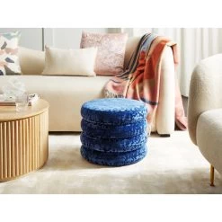 Beliani Poef BREWTON - Blauw Fluweel 9 Beliani Poef BREWTON - Blauw Fluweel -ZitMeester ComfortDesign 5b3781ab9a0040b5bd1a43bee5fb1278