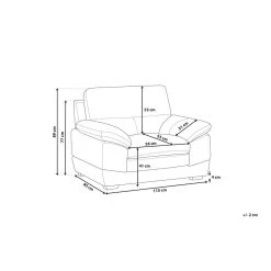 Beliani Fauteuil HORTEN - Bruin Kunstleer 8 Beliani Fauteuil HORTEN - Bruin Kunstleer -ZitMeester ComfortDesign 5b832adf0fd04ba58d60e669c9732698