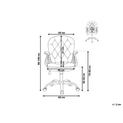 Beliani Bureaustoel PRINCESS - Beige Kunstleer -ZitMeester ComfortDesign 5c49403c36da41e19623af1d7b2017da 1