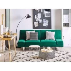 Beliani Slaapbank - YORK Groen Fluweel -ZitMeester ComfortDesign 5cd2fefdfe10489a8d1752bae3da3e9a