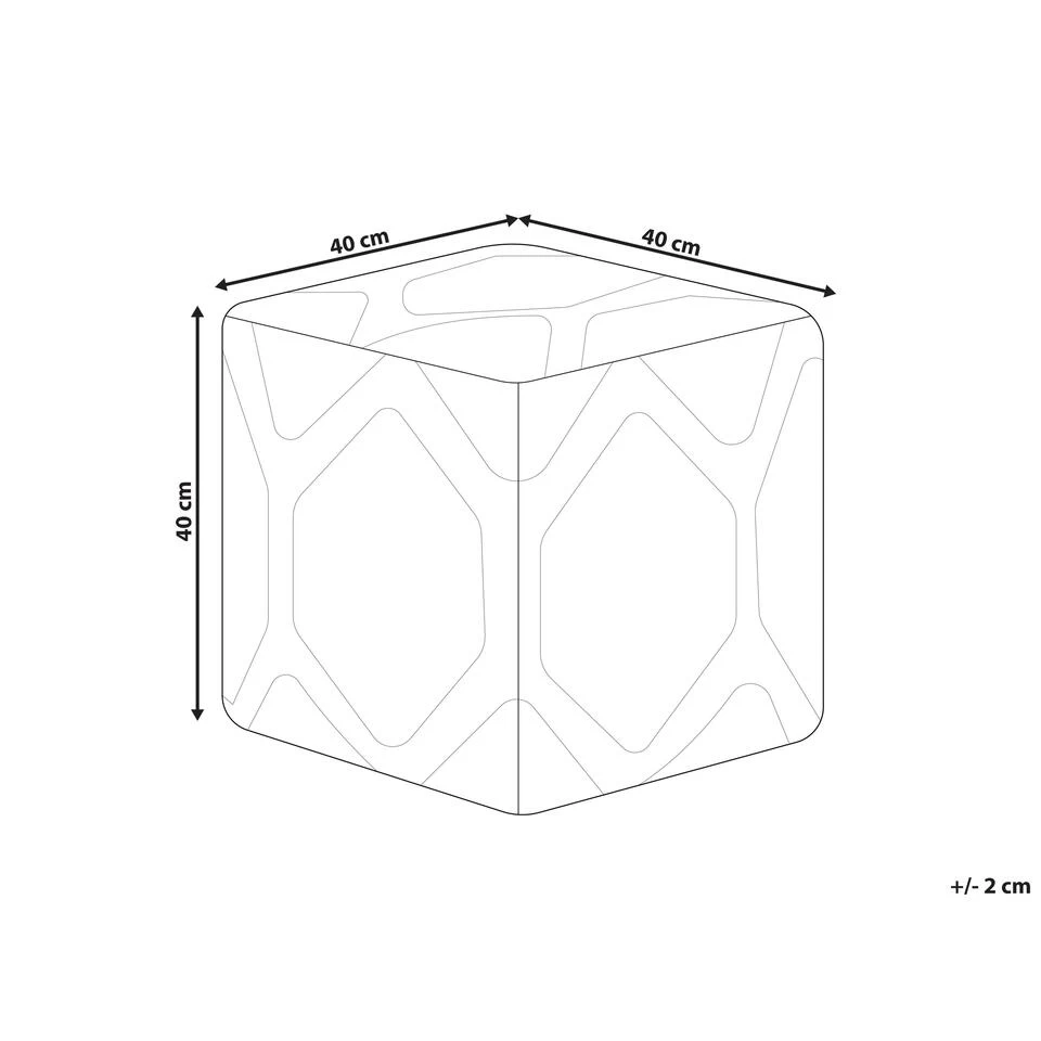 Beliani Poef ROJHAN - Beige Katoen 5 Beliani Poef ROJHAN - Beige Katoen - Image 3