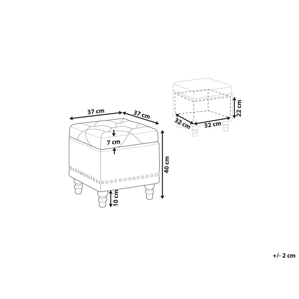 Beliani Poef LORETTO - Roze Fluweel 5 Beliani Poef LORETTO - Roze Fluweel - Image 3