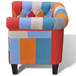 VidaXL Fauteuil Met Patchwork Stof Meerkleurig -ZitMeester ComfortDesign 606de0e4772247b08365756b5ee66f7d