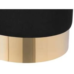 Beliani Poef SOPHIA - Zwart Fluweel -ZitMeester ComfortDesign 60cfc32756644711843e808261bb943f